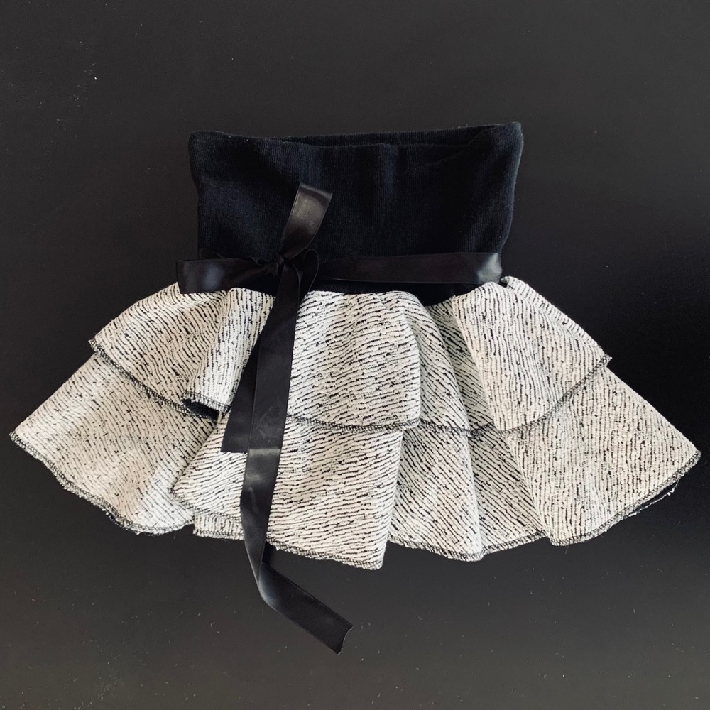 NWT Melange Knit Double Tiered Flounce Skirt!